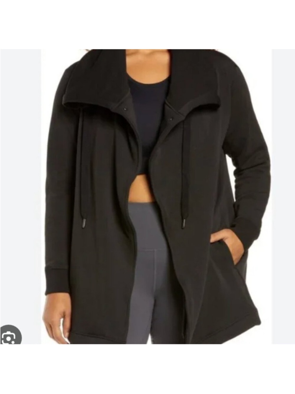 Zella Black Amazing Cozy Wrap Jacket - Picture 2 of 14